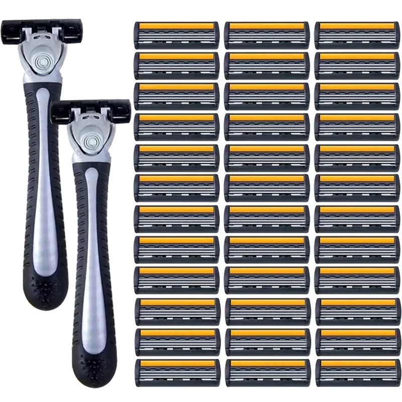 Safety Razor Handle - 프리미엄 스테인리스 스틸 안전 면도기, 교체