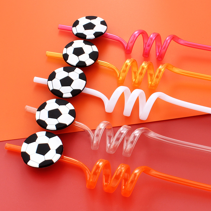 12pcs 축구 테마 빨대, 재사용 가능한 홈 파티,  - Reusable Straw 리뷰 및 가격