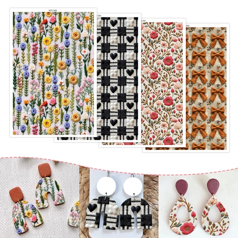 다채로운 색상의 꽃무늬 폴리머 클레이 전사지, 물에 녹 - Beeswax Wrap 리뷰 및 가격