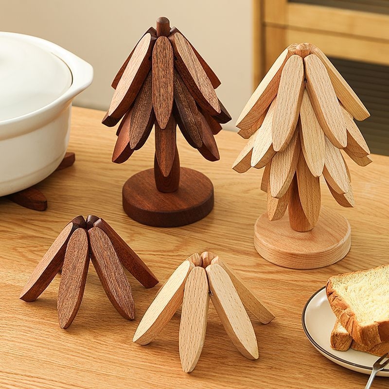 창의적인 대나무 트리베트, 접이식 나무 열 보호 코스터 - Bamboo Cutlery 리뷰 및 가격