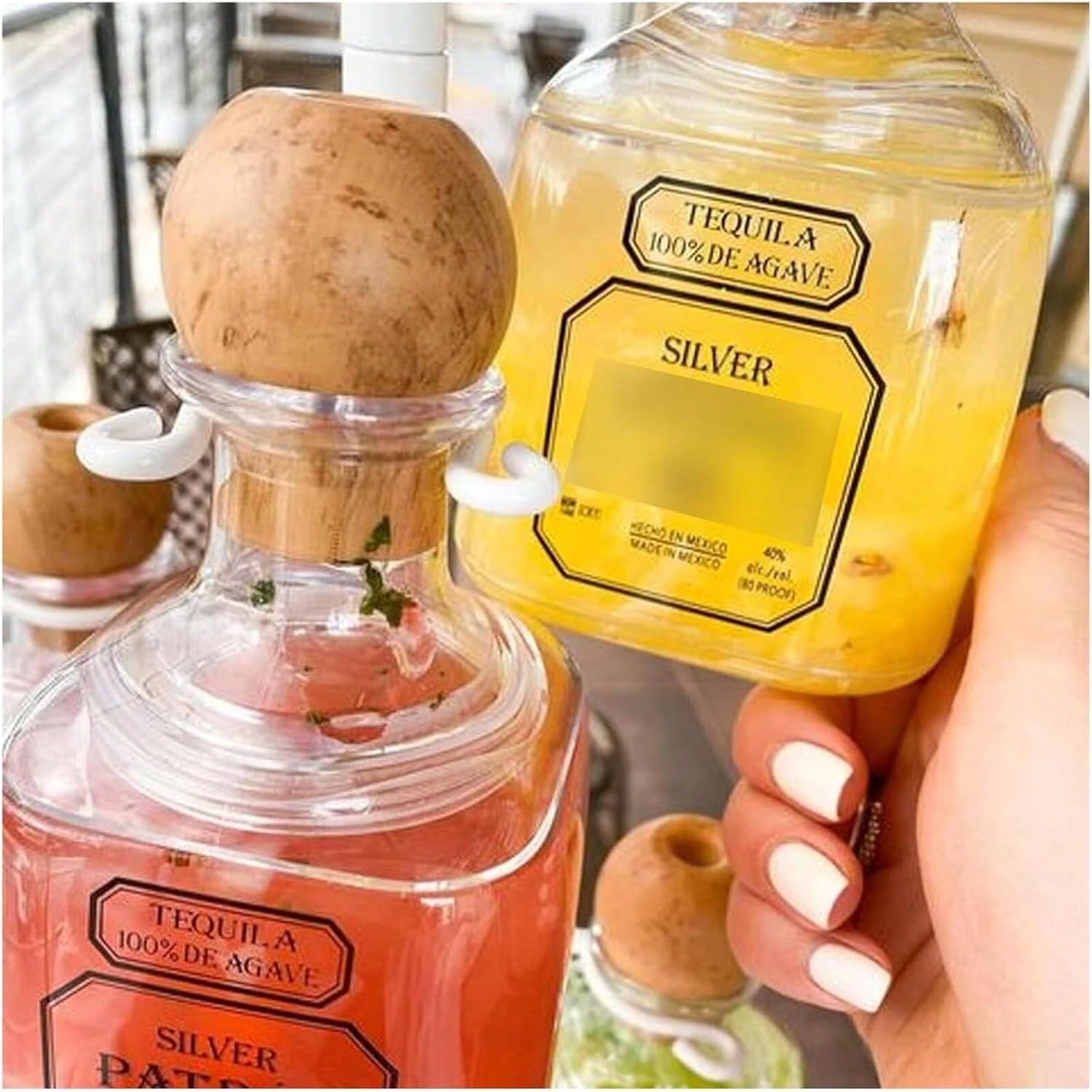 2개의 재사용 가능한 와인 병 모양 컵과 빨대, 15온 - Reusable Straw 리뷰 및 가격
