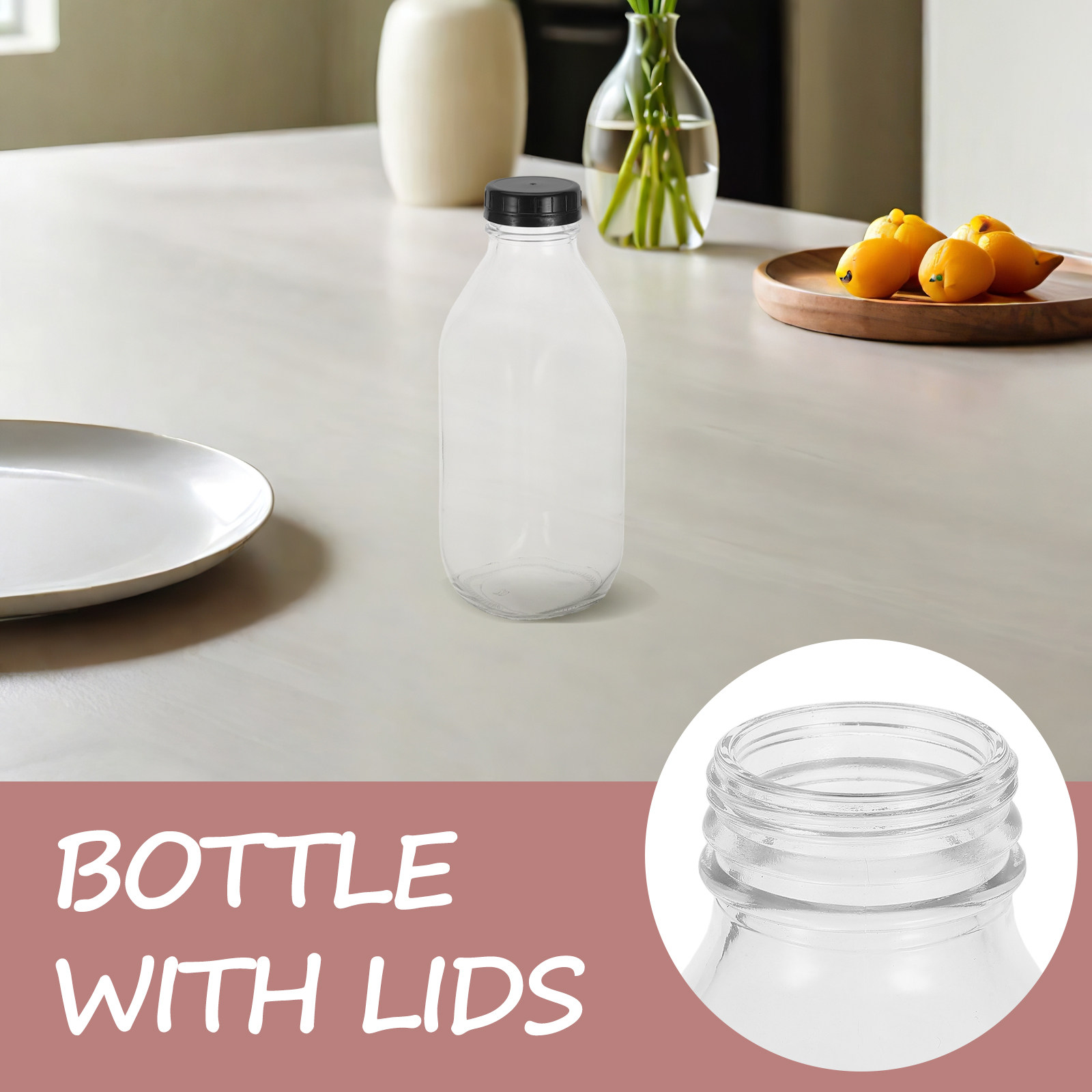 2개입 유리 우유병, 재사용 가능한 누수 방지 주스 용 - Reusable Bottle 리뷰 및 가격