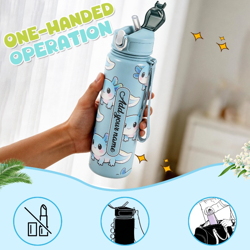 750ml 용량의 맞춤형 이름이 새겨진, 새송이 무늬가 - Reusable Straw 리뷰 및 가격
